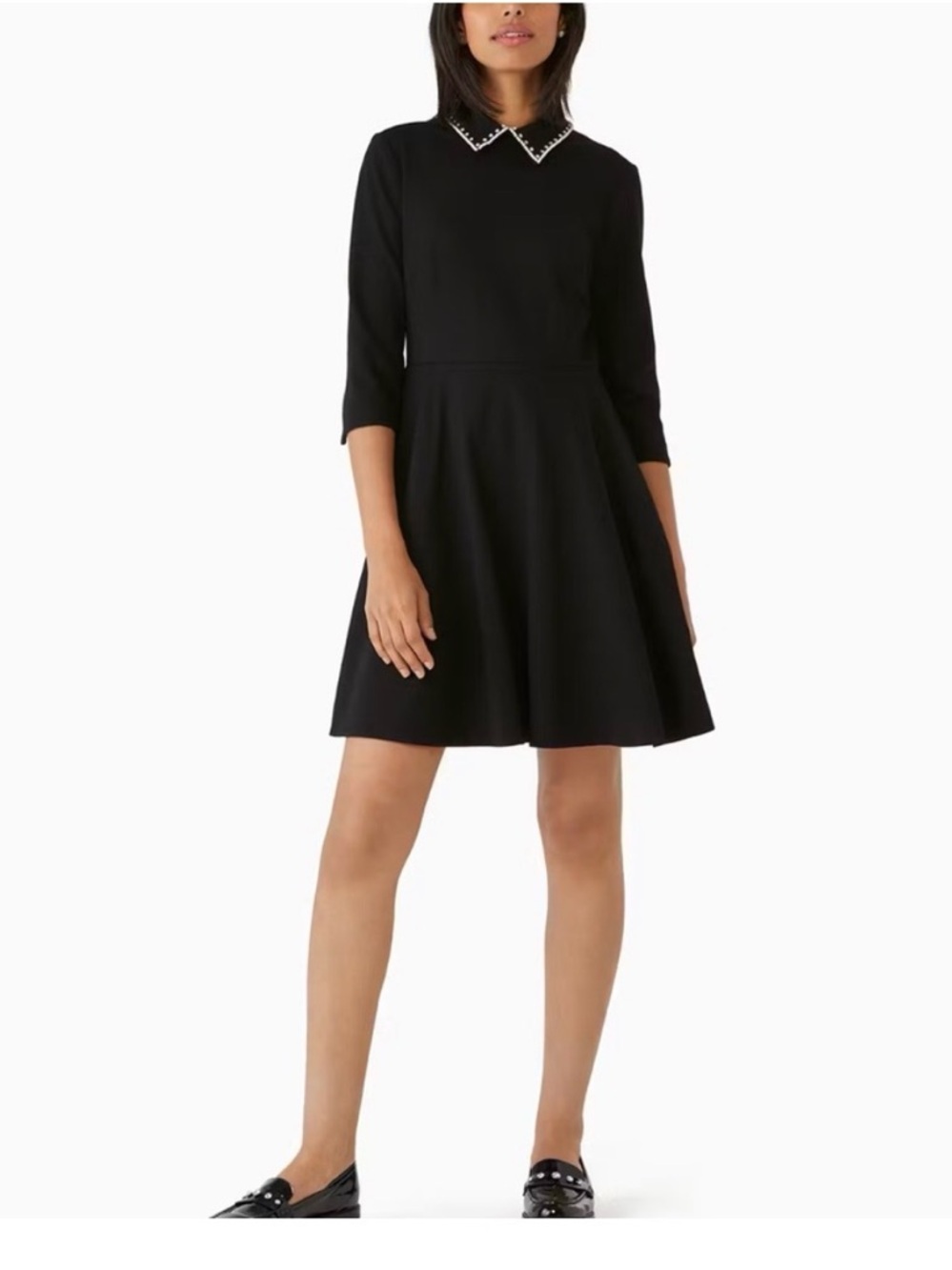 Kate Spade Embellished Collar Ponte Dress Sz L EUC